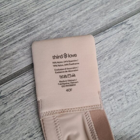 ThirdLove 24/7 Classic T-Shirt Bra Beige Women's Size 40F (NWT) - Picture 12 of 12